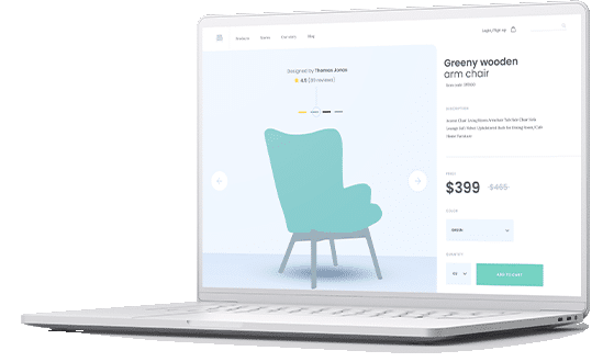 Página de um produto no e-commerce